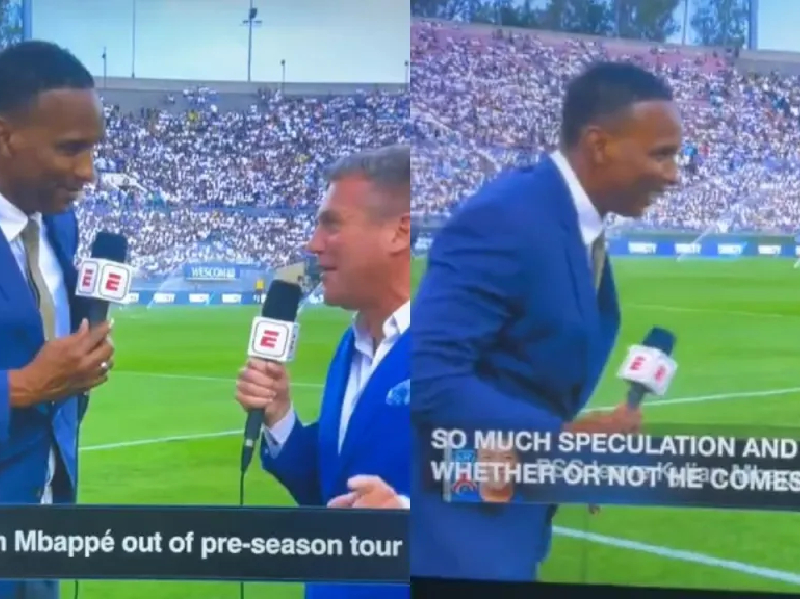 VIDEO: Previo al partido del Real Madrid comentarista se desmaya en enlace