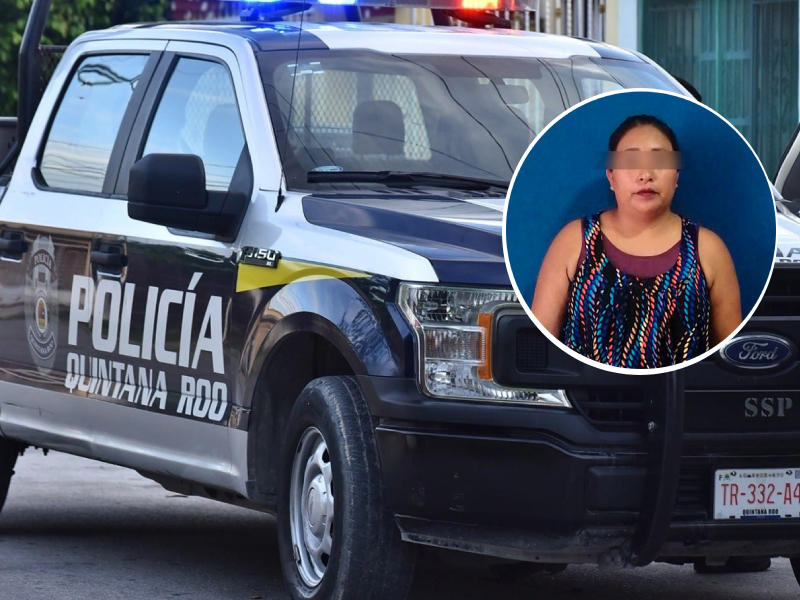 Mujer quería salirse sin pagar $2,500 pesos en artículos de una tienda en Cancún