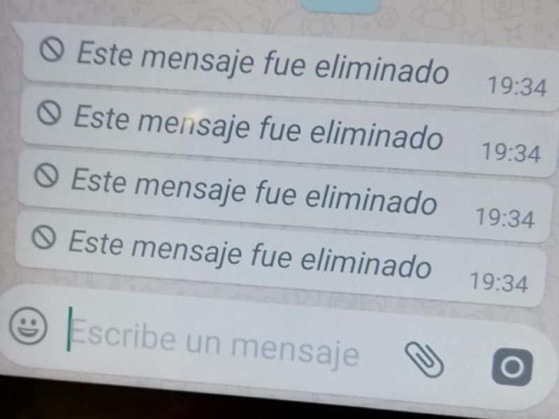 Mensaje de WhatsApp borrado.