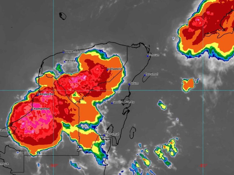 Se esperan chubascos en la Península de Yucatán