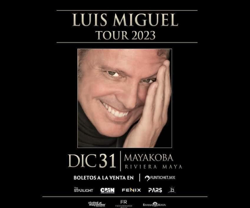 Salen a preventa los boletos de Luis Miguel en Mayakoba