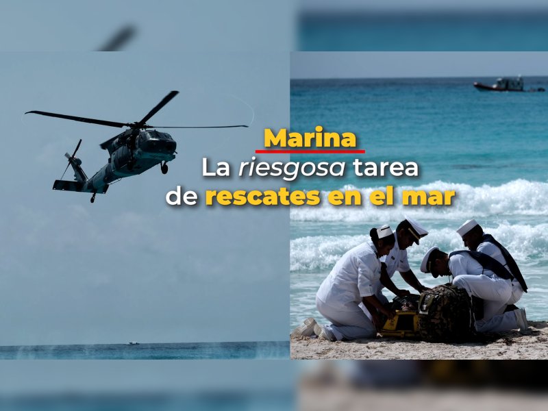 Marina la riesgosa tarea de rescates en el mar