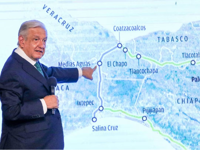 Ya iniciaron las pruebas de las vías en un tramo Tren del Istmo: AMLO