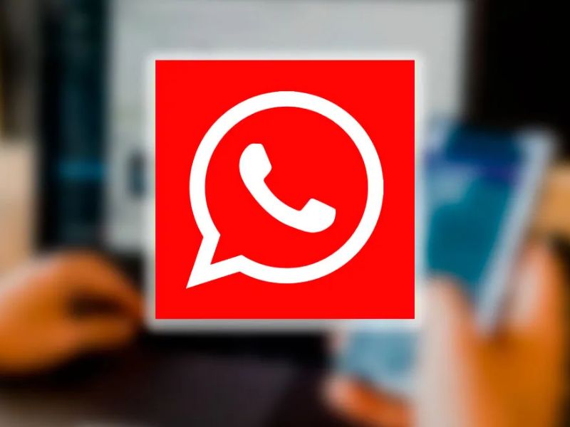 WhatsApp rojo.