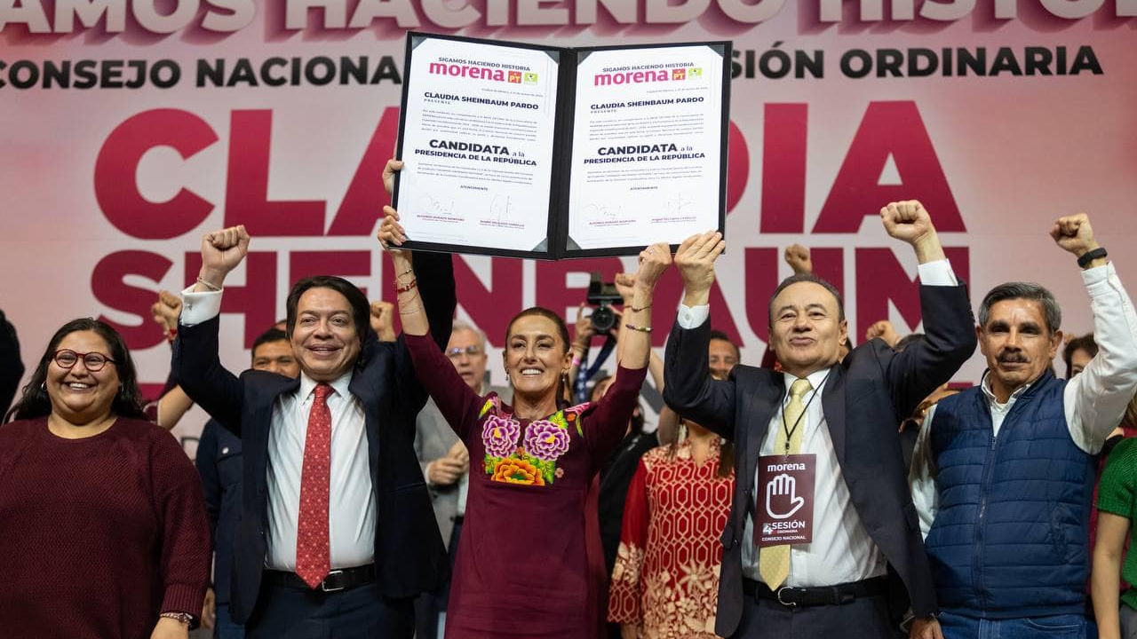 El voto del Consejo Nacional de Morena fue unánime a favor de Claudia Sheinbaum.