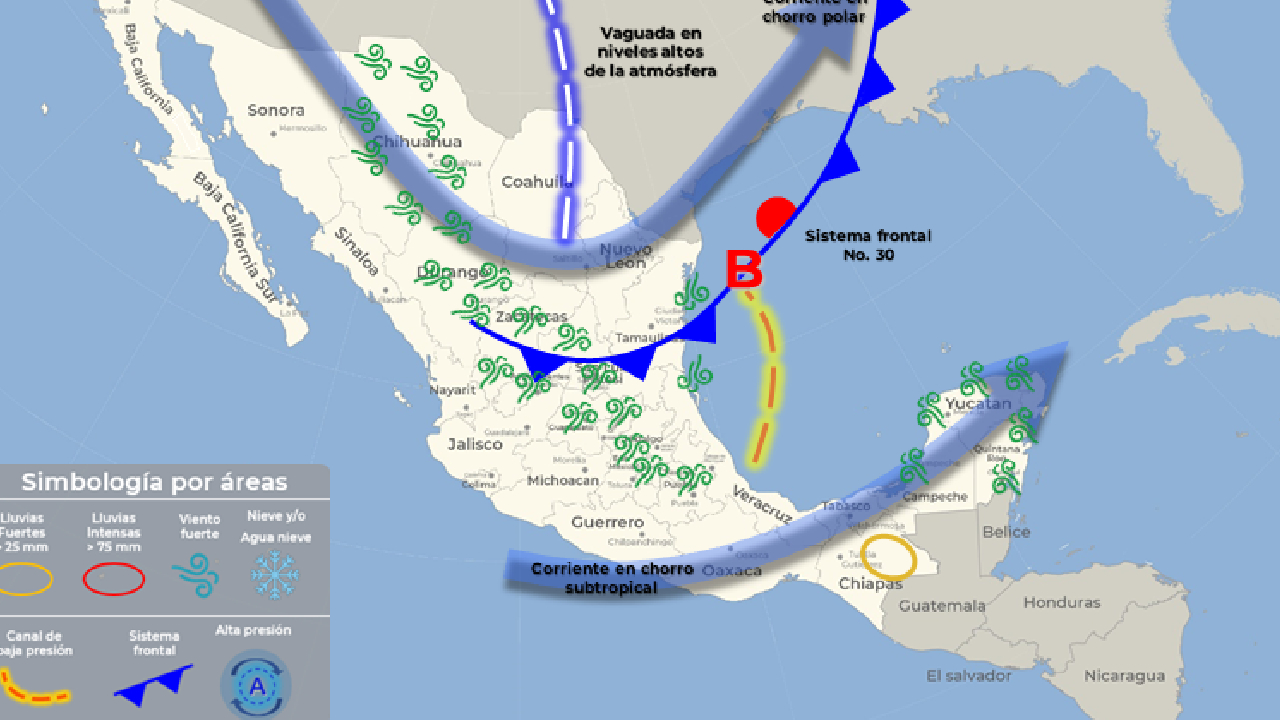 En Quintana Roo se presenta viento fresco y arrachado del norte