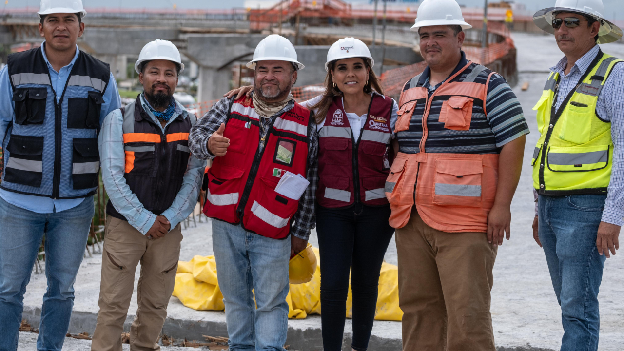 Mara Lezama confirmó que el puente Nichupté registra 39% de avance.