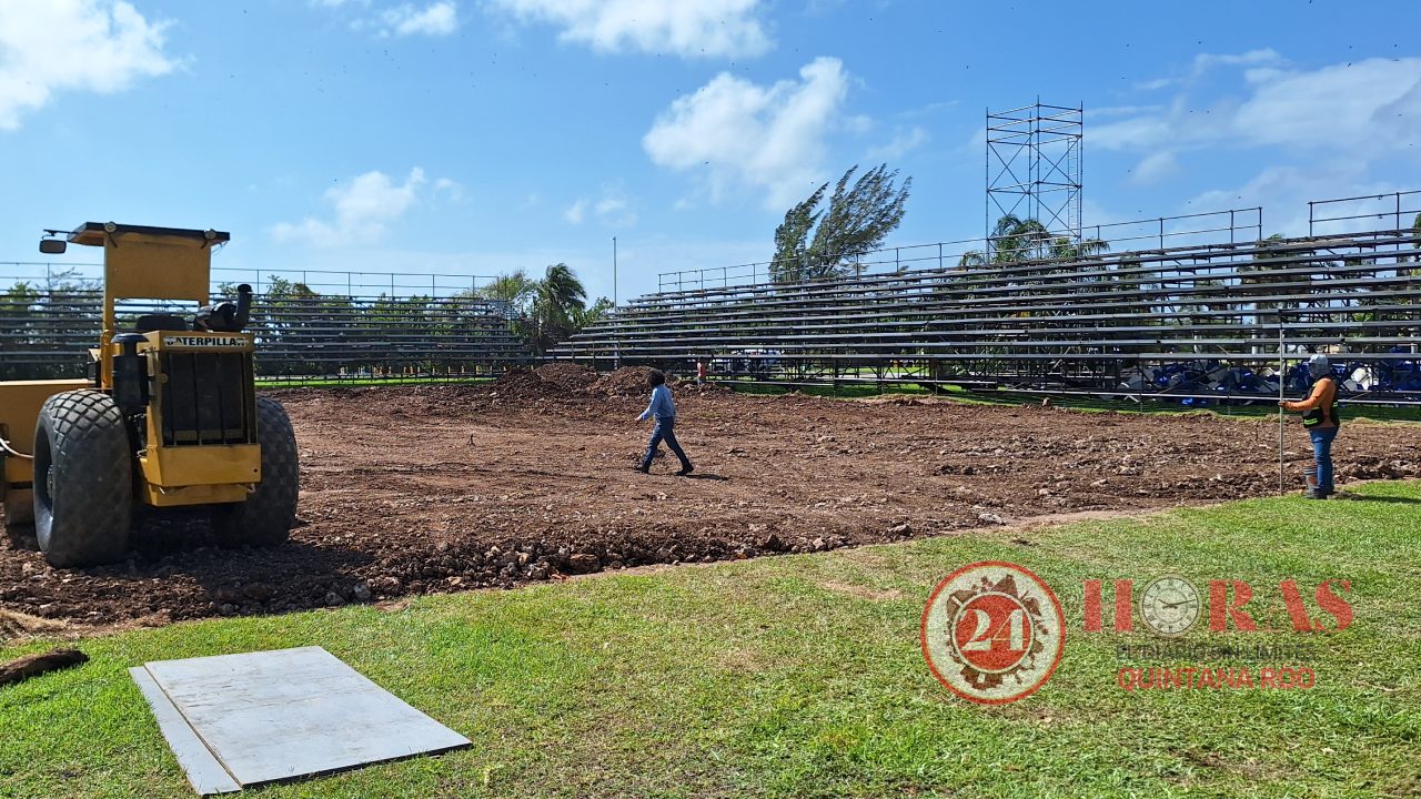 La Copa se inaugurará el próximo 21 de febrero, por lo que las maquinarias ya comenzaron a emparejar el terreno e intervienen ingenieros y topógrafos en el lugar.