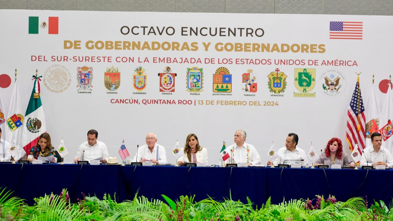 Mara Lezama encabeza el Octavo Encuentro de Gobernadores del Sur- Sureste con Embajada de Estados Unidos