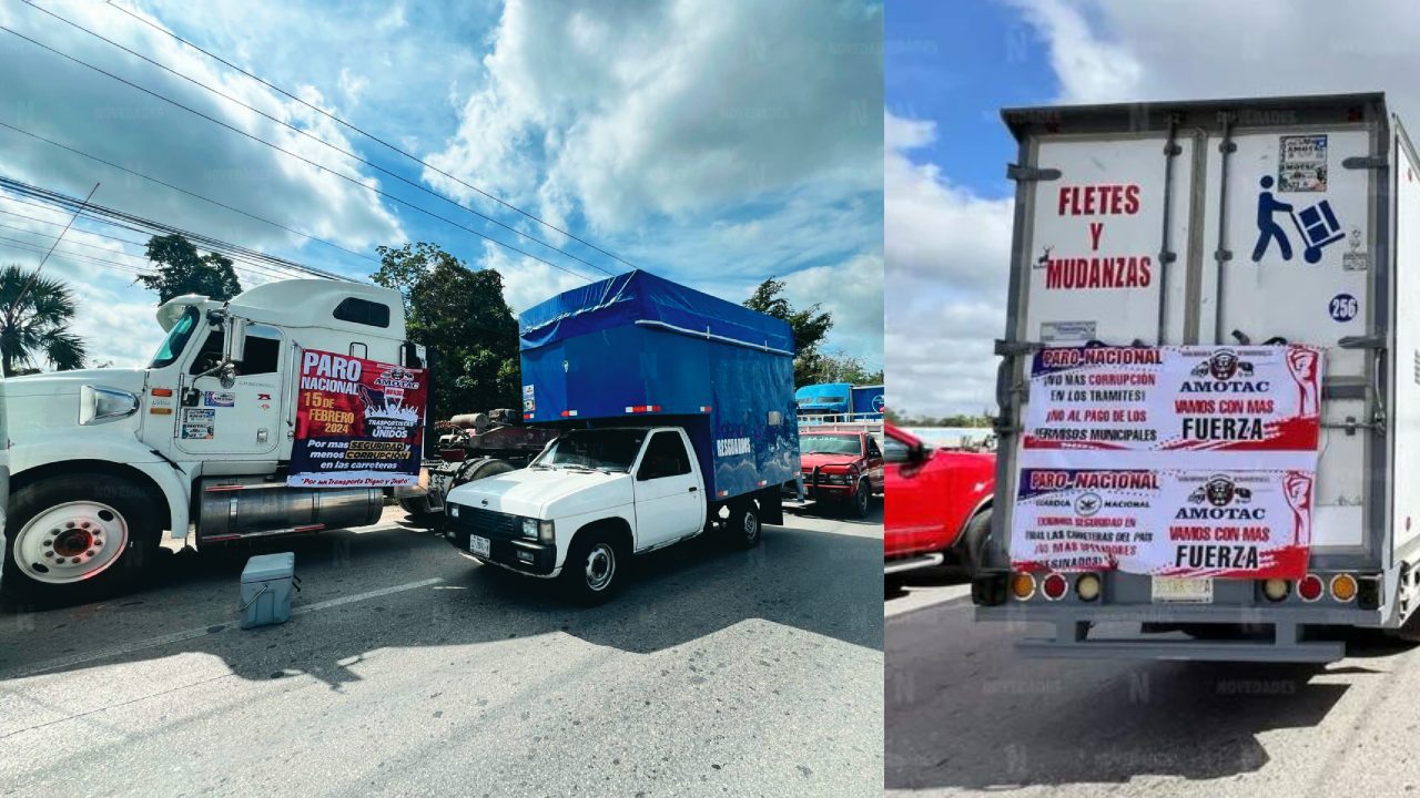 Los transportistas protestaron por los robos y violencia de la que son víctimas en las carreteras,