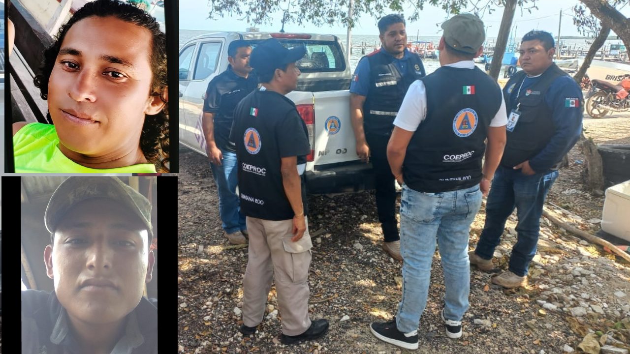 José Carlos Chávez Delgado y Joel Pacheco Gonzales salieron a la pesca a del puerto de Chiquilá desde el viernes pasado.