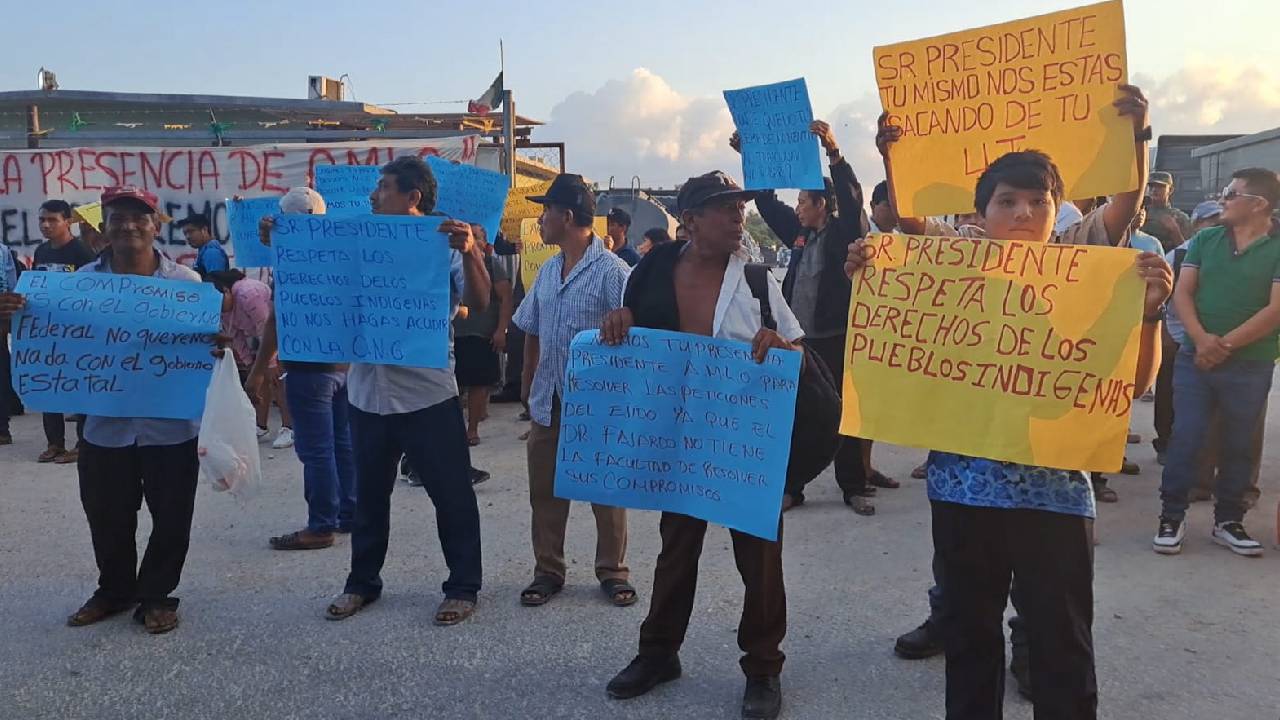 Ejidatarios afirman que mantendrán los bloqueos hasta que se cumplan sus demandas.