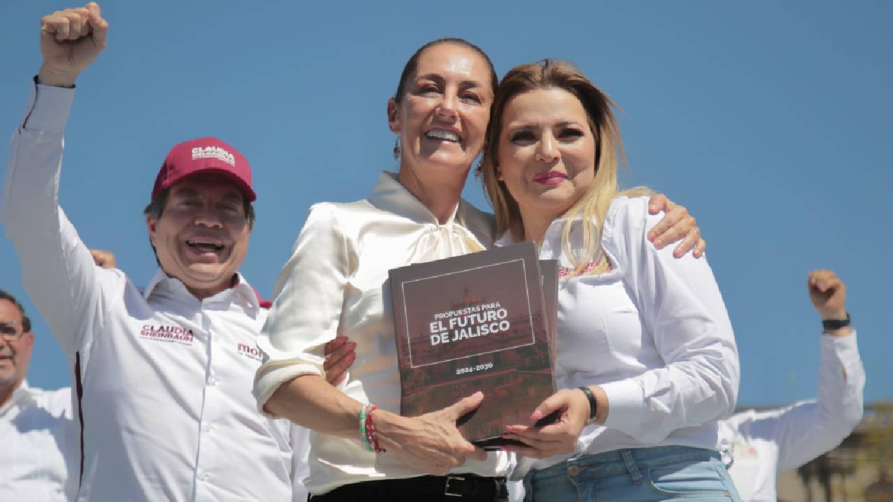 Claudia Sheinbaum y Claudia Delgadillo, candidatas a Presidenta de México y gobernadora del estado.