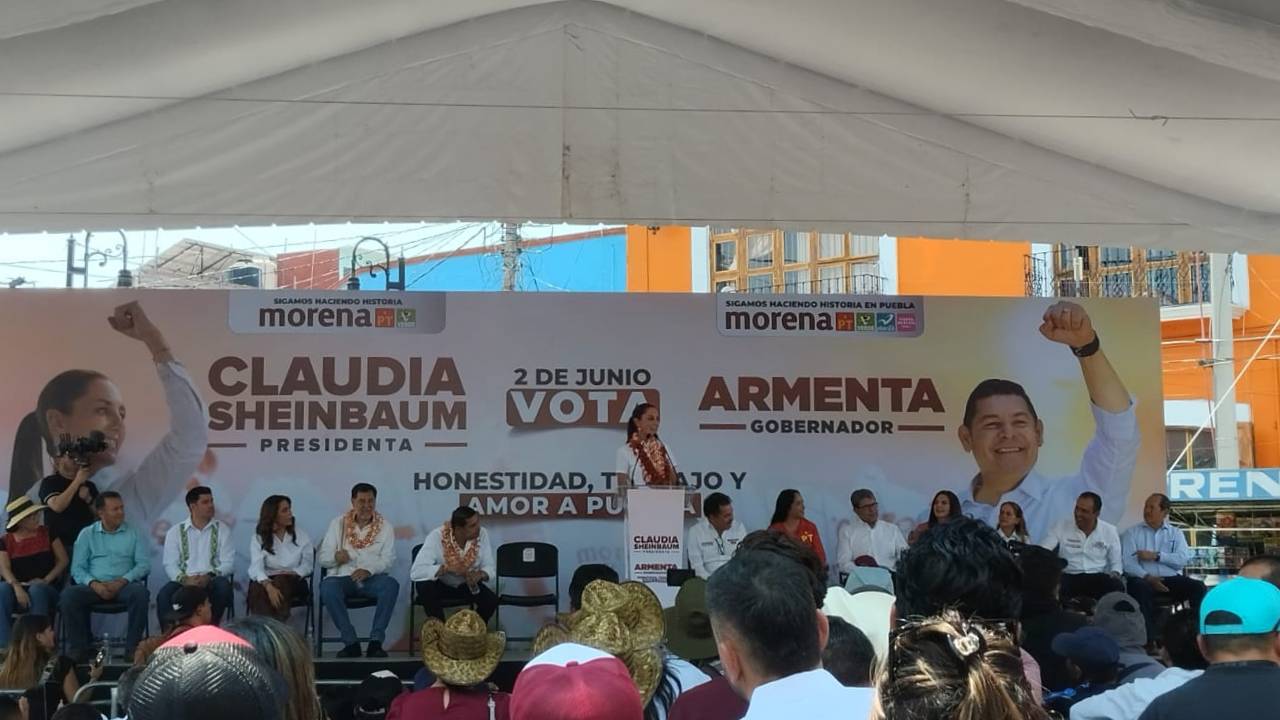 Claudia Sheinbaum, en Puebla.