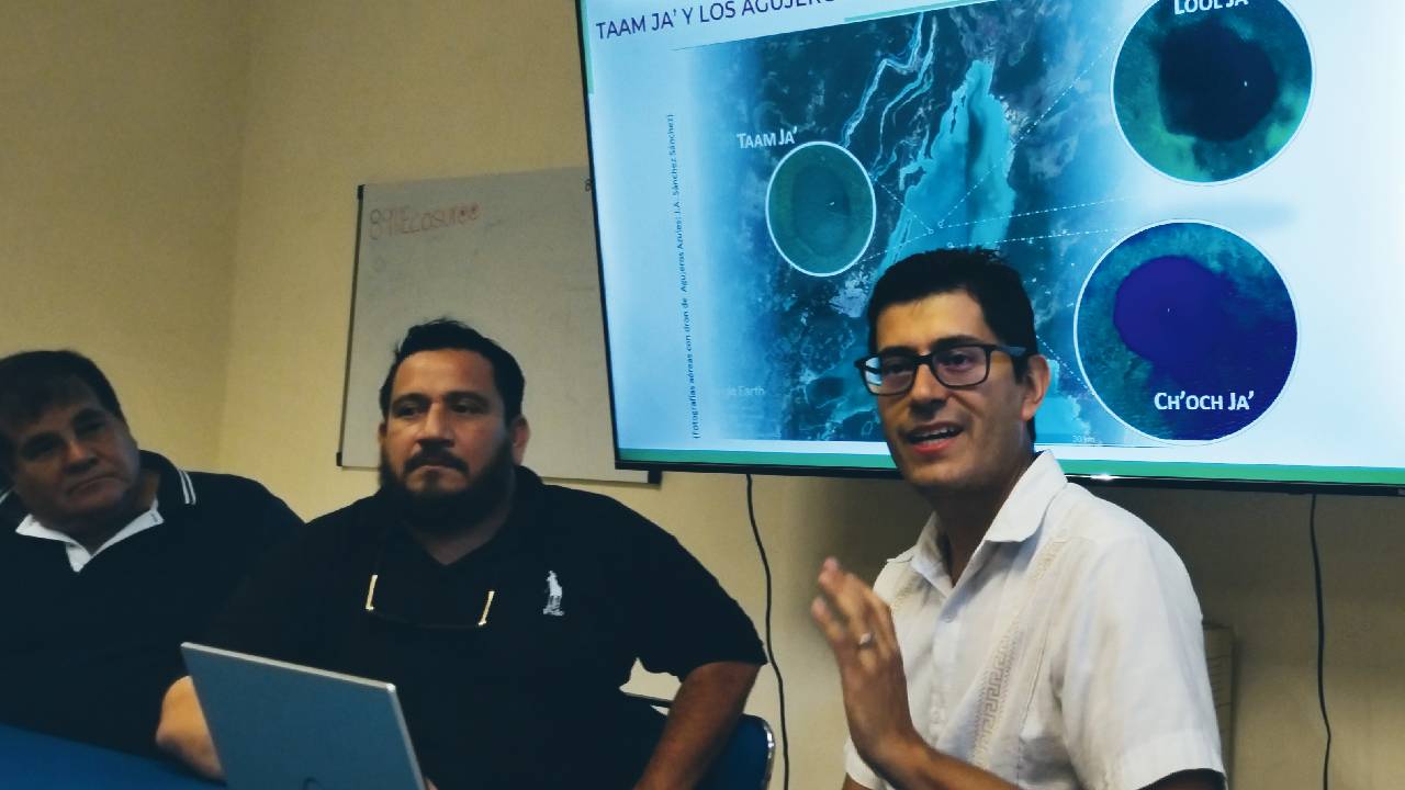 Juan Carlos Alcérreca presenta adelantos de las investigaciones del Agujero Azul Taam Ja'.