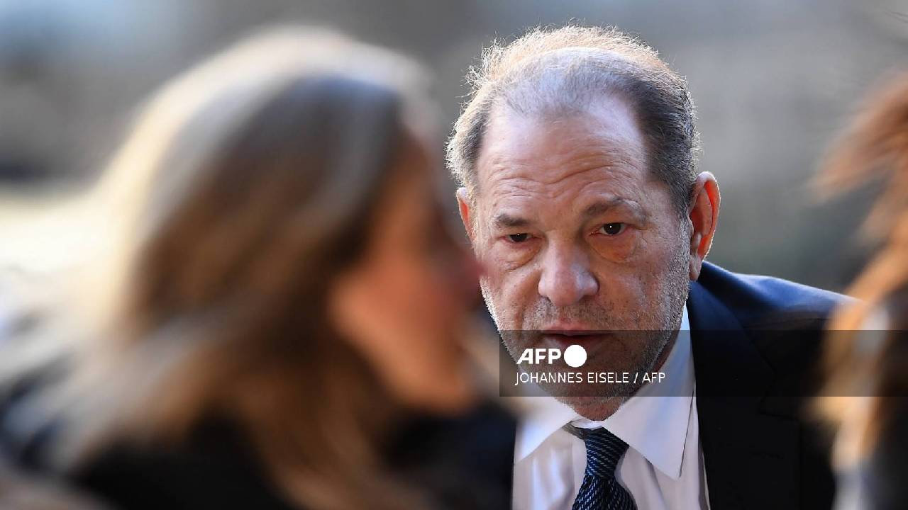 Harvey Weinstein llega al Tribunal Penal de Manhattan el 21 de febrero de 2020 en la ciudad de Nueva York.