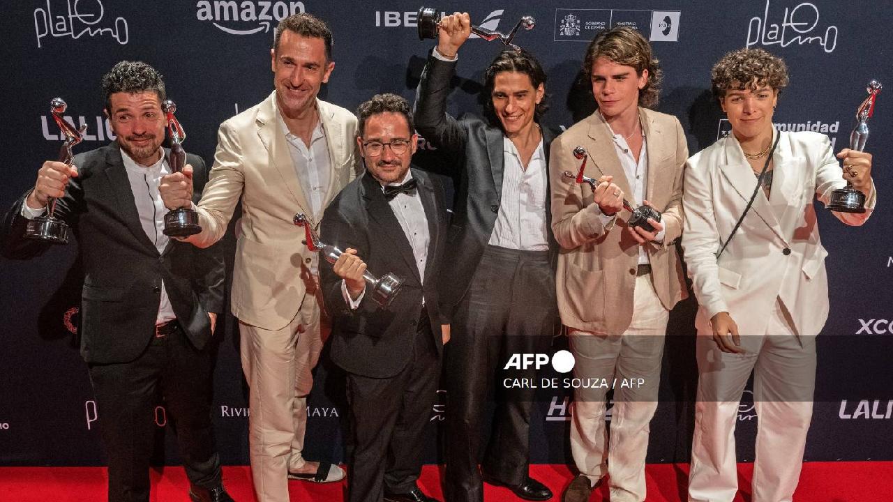 Actores protagonistas del filme La cinta española "La sociedad de la nieve".