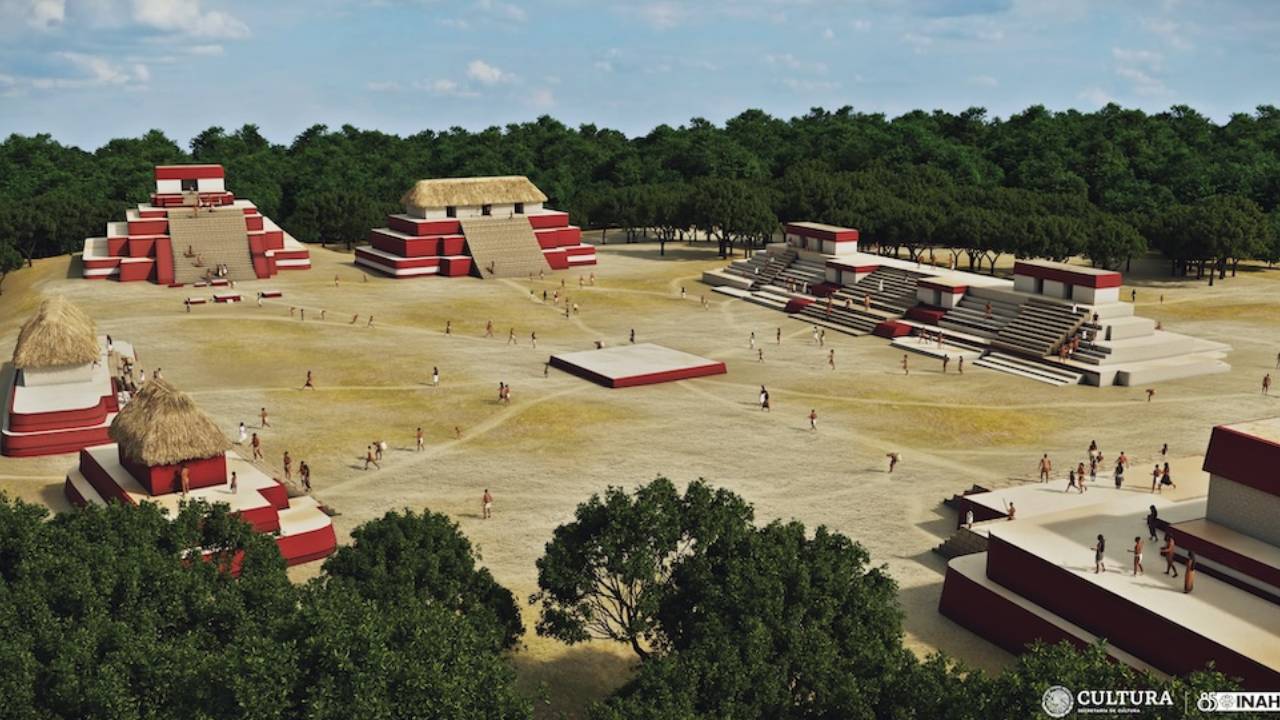 Zona arqueológica de Oxtankah.