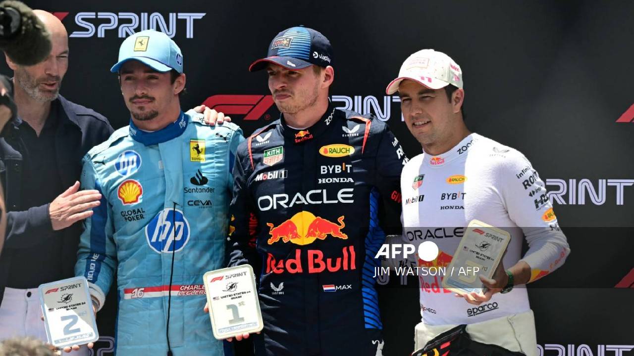 Los ganadores del la carrera Sprint del GP de Miami.