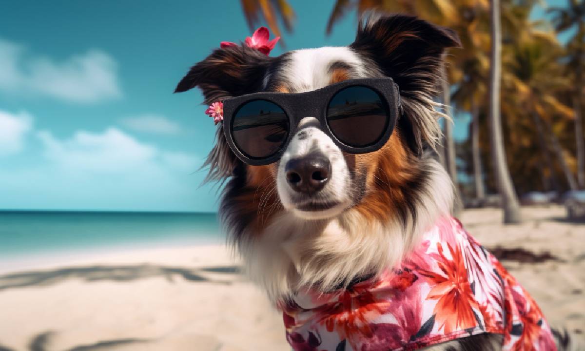 Imagen armada con la inteligencia artificial para representar a las mascotas en temporada de calor.