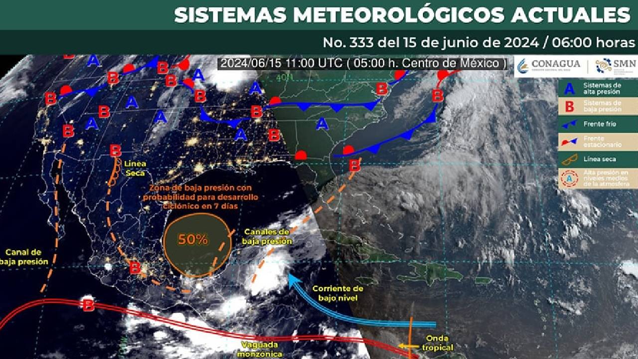 Temporales sobre Quintana Roo.