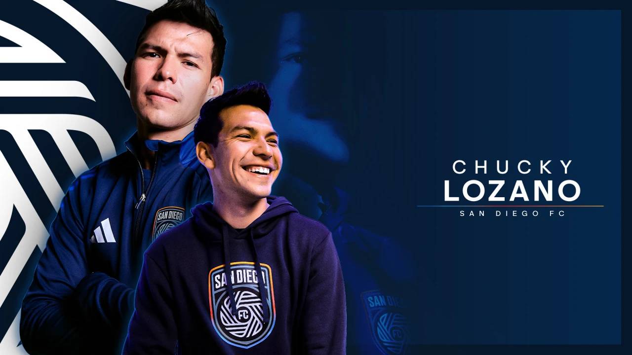 Cartel promocional de Hirving Lozano tras ser adquirido por el San Diego FC.