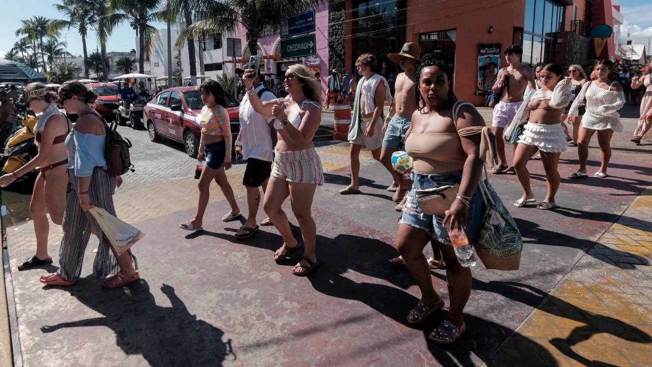 Turistas en Quintana Roo.