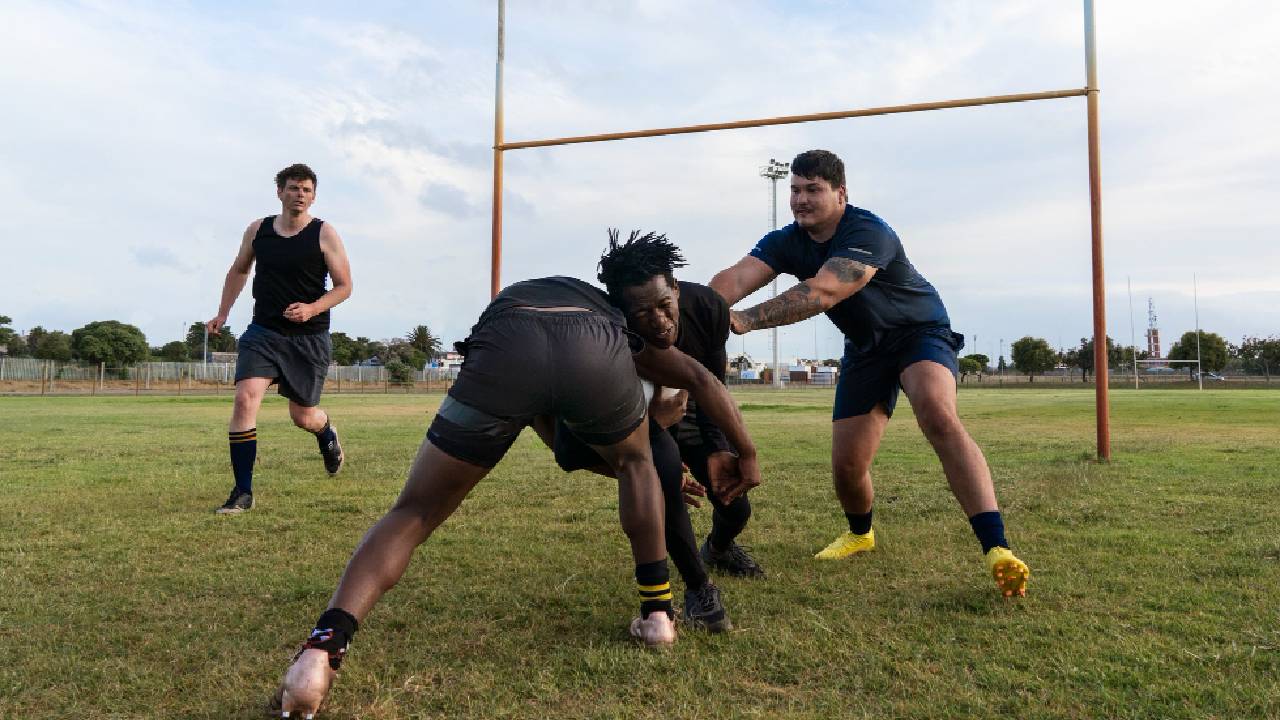 Deportistas agresivos.