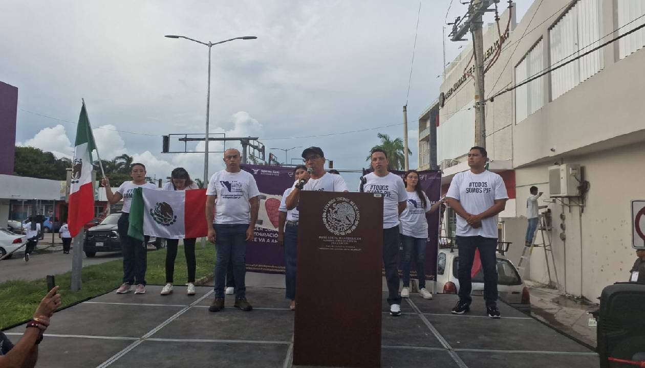 Manifestación de jueces federales en Quintana Roo.
