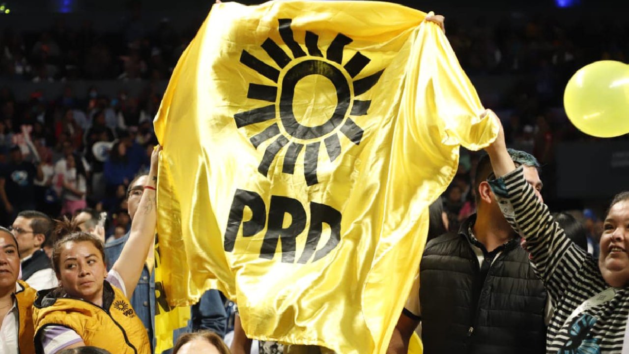 Mitin del PRD en México.