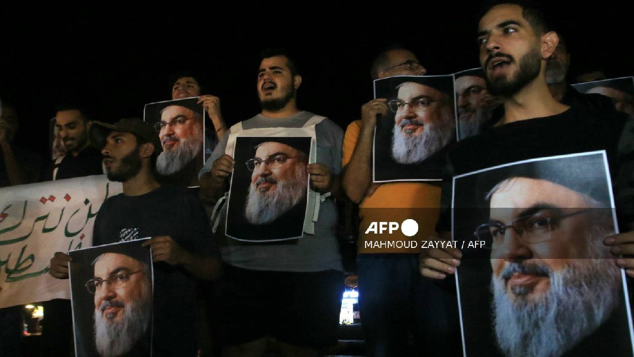 Protesta en Sidón tras la muerte de Has.san Nasrallah