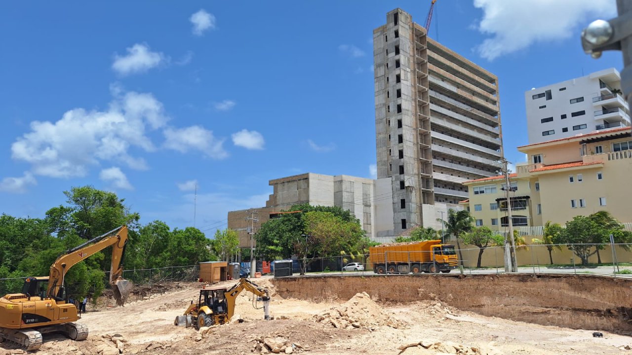 Construcción en Cancún.