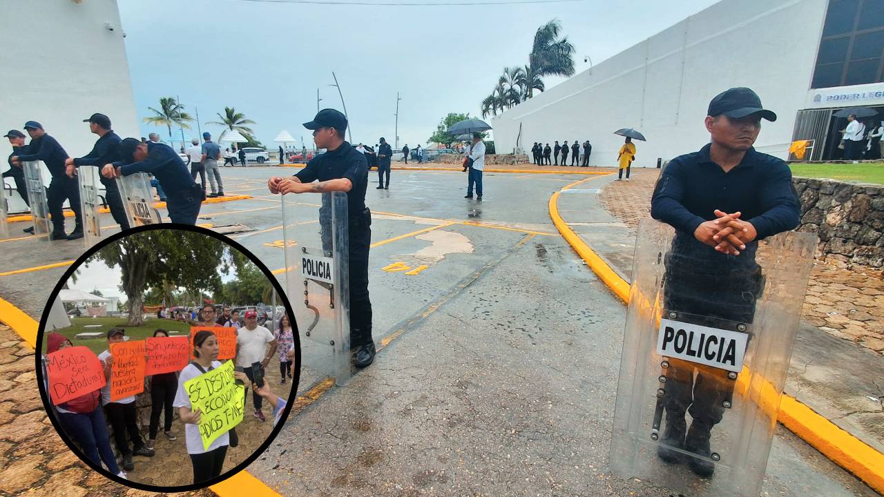La XVIII Legislatura rindió protesta en un ambiente de protestas y medidas de seguridad para evitar la entrada a los ciudadanos al recinto legislativo.