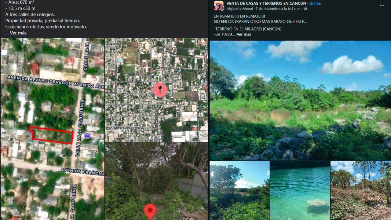 Fraudes inmobiliarios detectados en redes sociales.