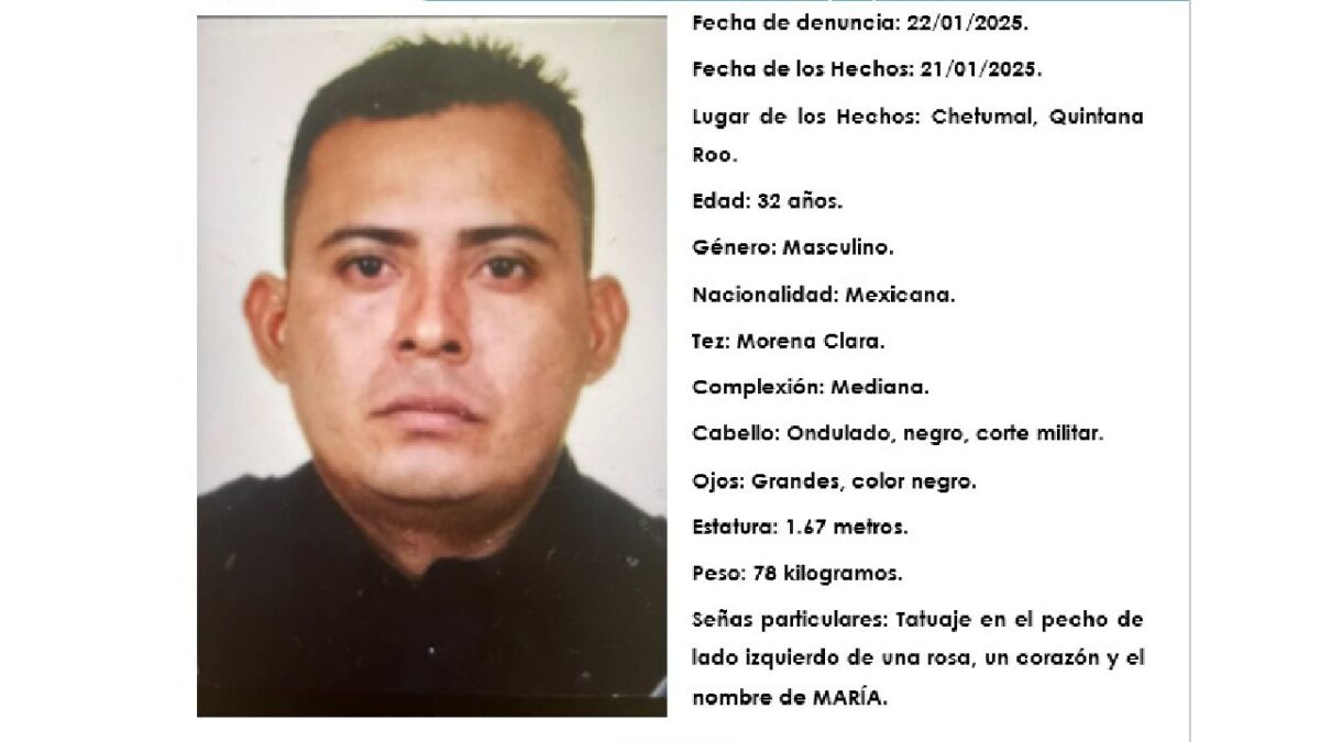 Autoridades buscan a un custodio del Cereso de Chetumal.