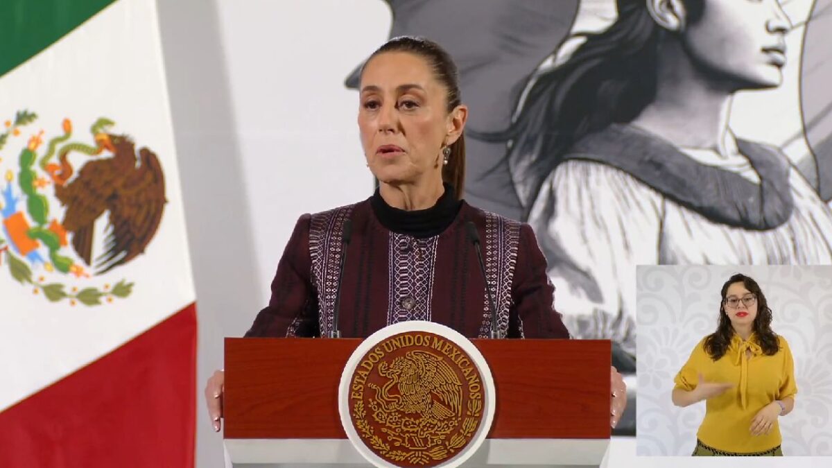 Claudia Sheinbaum, durante su conferencia.