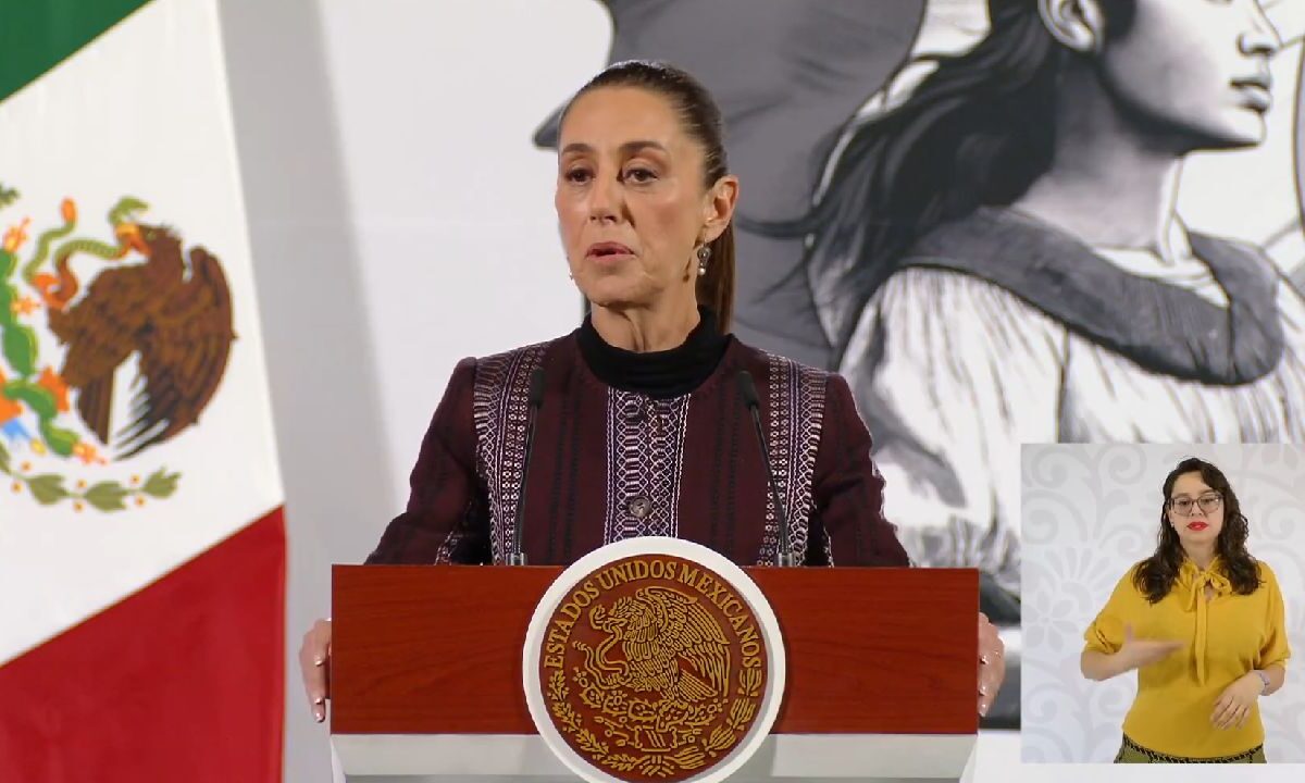 Claudia Sheinbaum, durante su conferencia.
