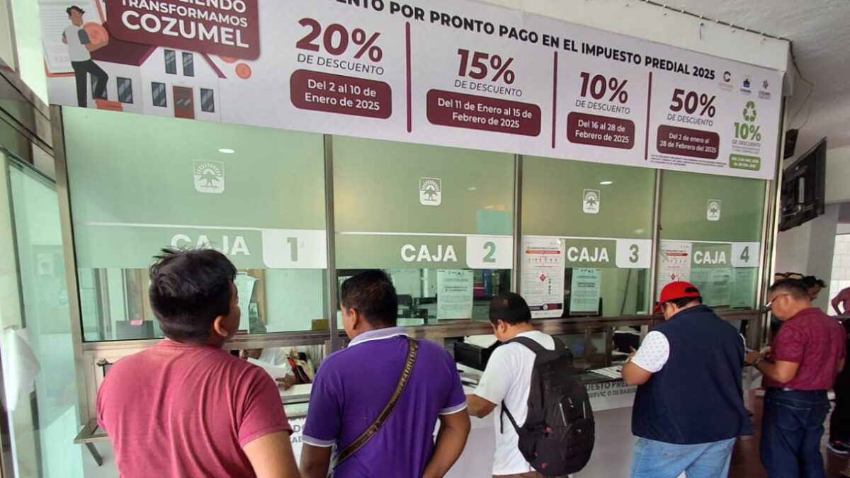 Pago del predial en Cozumel.