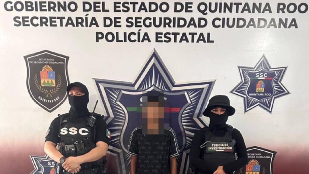 Detienen en Cancún a un menor con drogas.