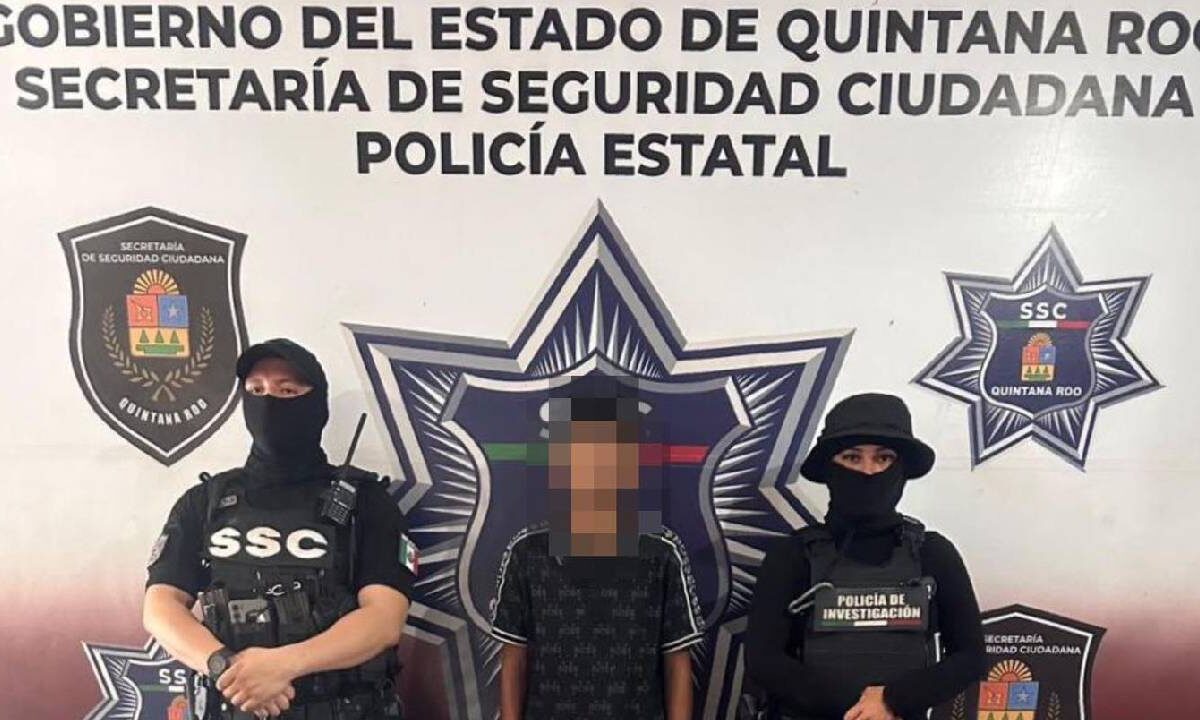 Detienen en Cancún a un menor con drogas.