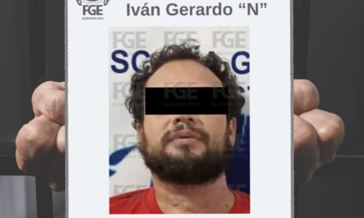 Detenido por la FGE de Quintana Roo.