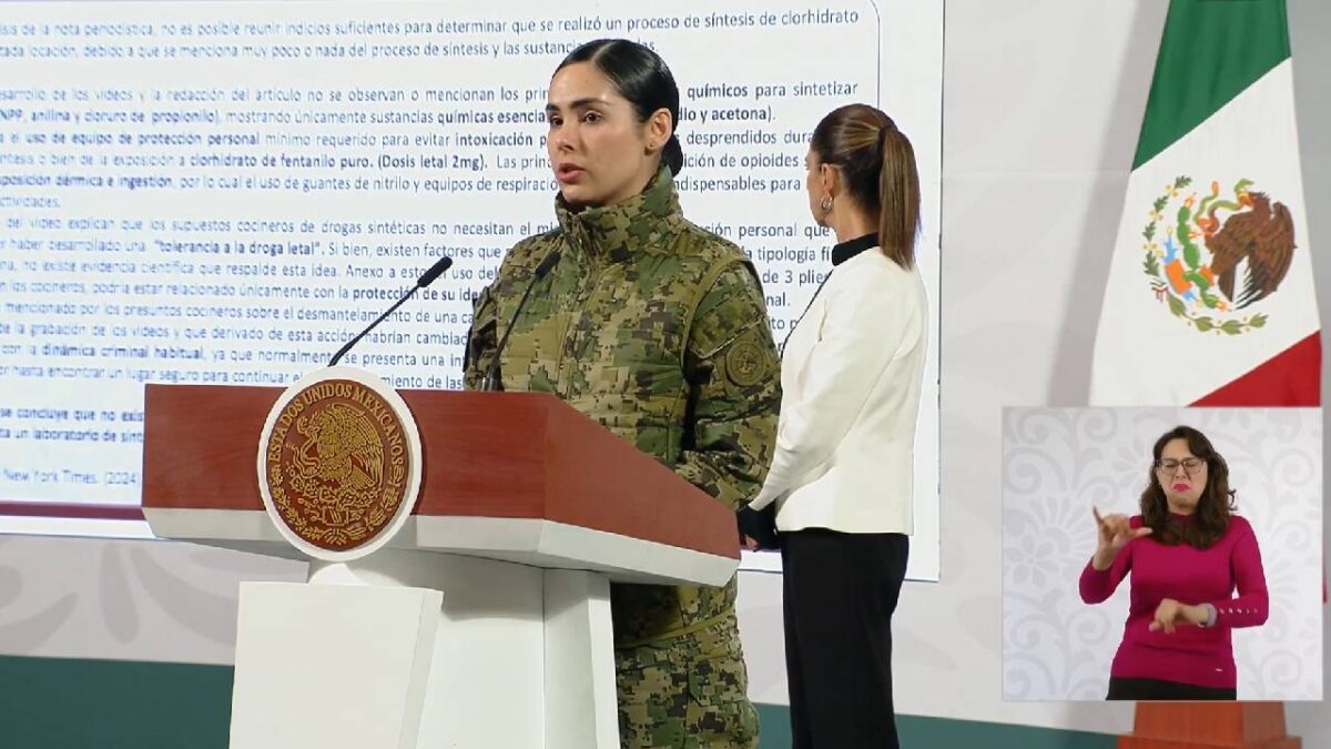 Desmienten al NYT sobre fabricación de fentanilo.