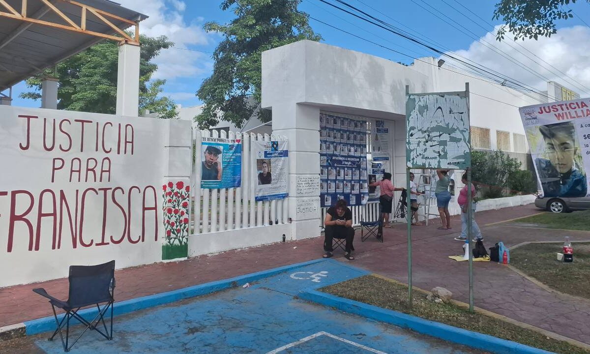 Plantón de colectivos en Chetumal.