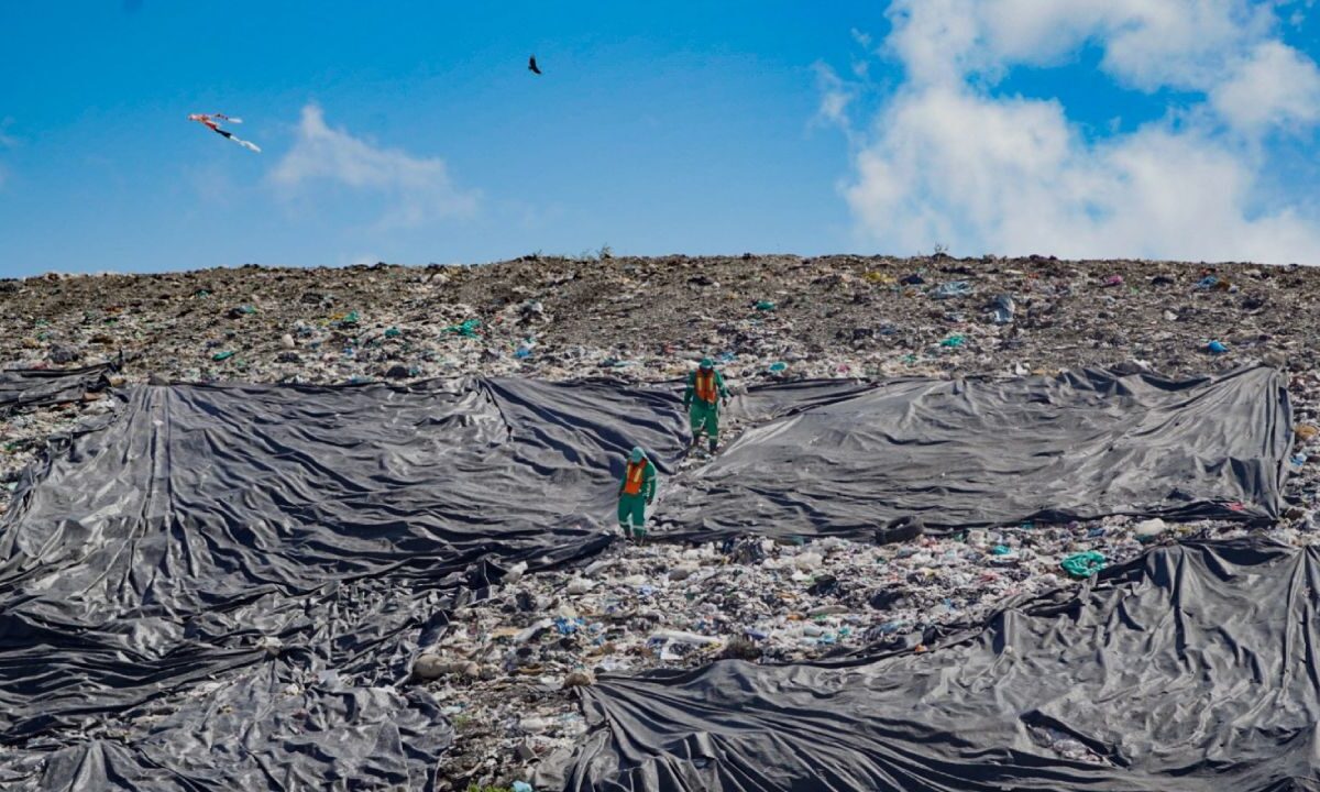 Basurero en Cozumel.