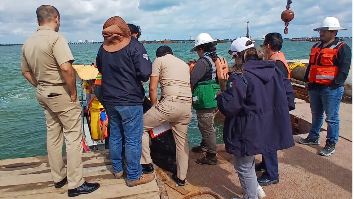 Interviene Profepa en accidente en la Laguna Nichupté.