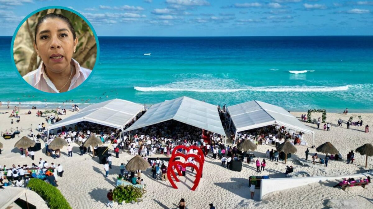 Bodas colectivas en Cancún.