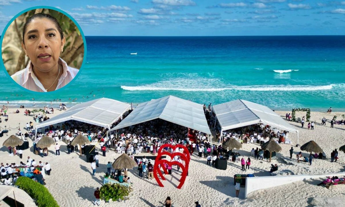 Bodas colectivas en Cancún.