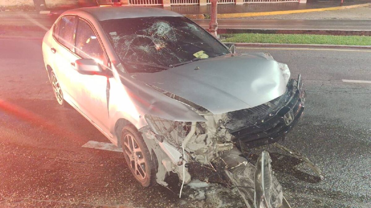 Accidente en la zona hotelera de Cancún.