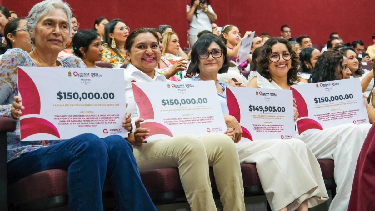 Beneficiarias del programa Mujeres en la Ciencia.