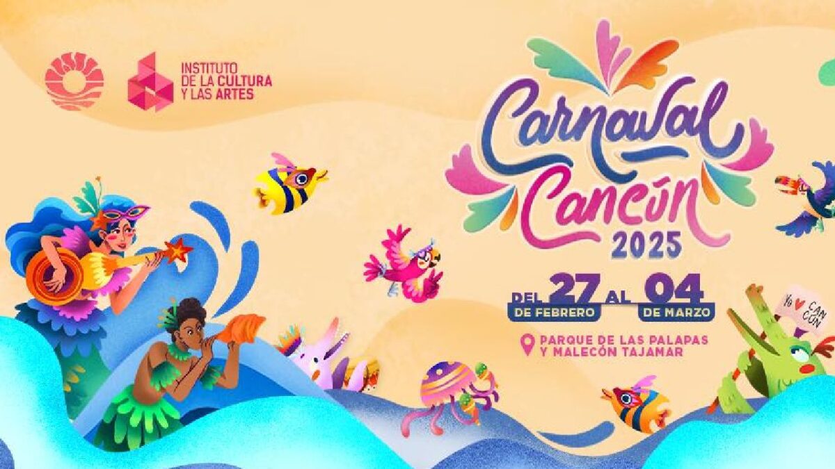 Todo listo para el Carnaval Cancún 2025.